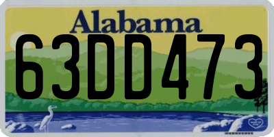AL license plate 63DD473