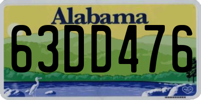 AL license plate 63DD476