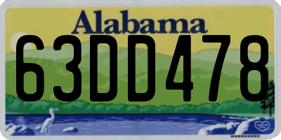 AL license plate 63DD478