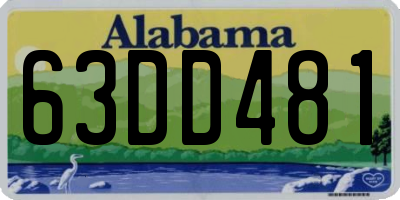AL license plate 63DD481