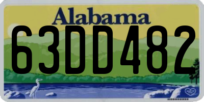 AL license plate 63DD482