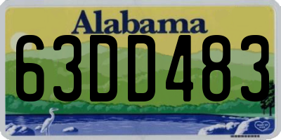 AL license plate 63DD483