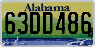 AL license plate 63DD486