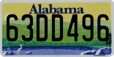 AL license plate 63DD496