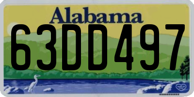 AL license plate 63DD497