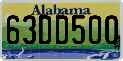 AL license plate 63DD500