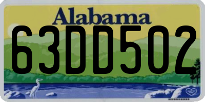 AL license plate 63DD502