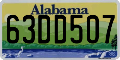 AL license plate 63DD507