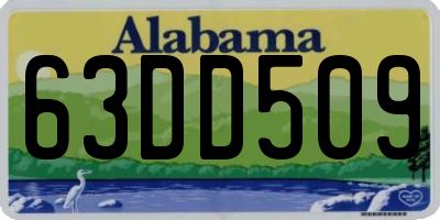 AL license plate 63DD509