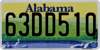 AL license plate 63DD510