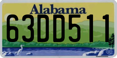 AL license plate 63DD511