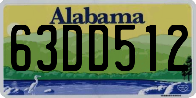 AL license plate 63DD512