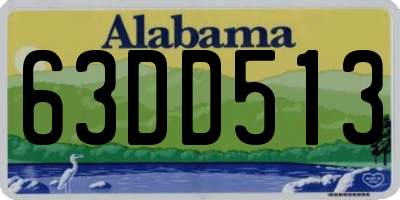 AL license plate 63DD513