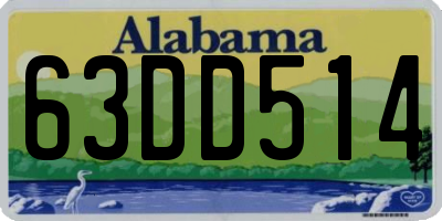 AL license plate 63DD514