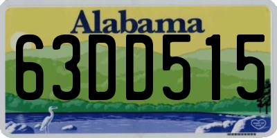 AL license plate 63DD515