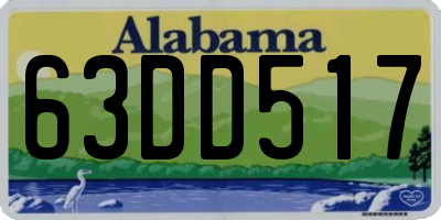 AL license plate 63DD517