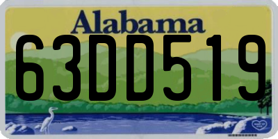AL license plate 63DD519