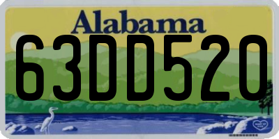 AL license plate 63DD520