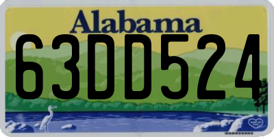 AL license plate 63DD524