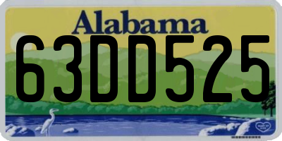 AL license plate 63DD525