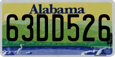 AL license plate 63DD526