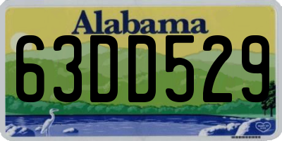 AL license plate 63DD529