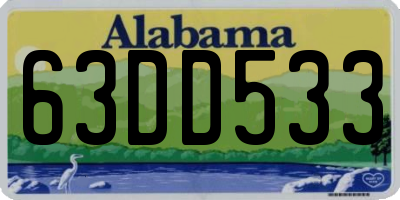 AL license plate 63DD533