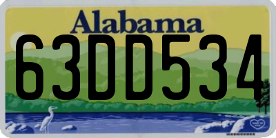 AL license plate 63DD534