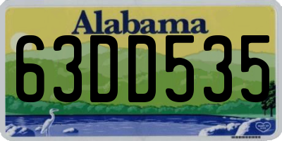 AL license plate 63DD535