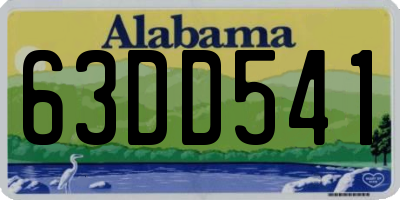 AL license plate 63DD541
