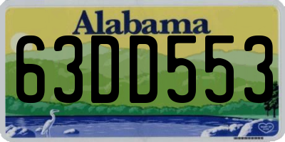 AL license plate 63DD553