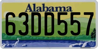 AL license plate 63DD557
