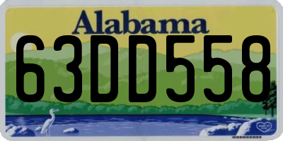 AL license plate 63DD558