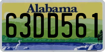 AL license plate 63DD561