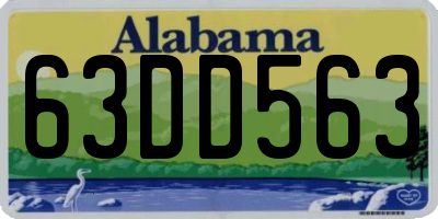 AL license plate 63DD563