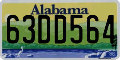 AL license plate 63DD564