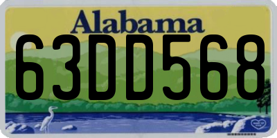 AL license plate 63DD568
