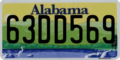 AL license plate 63DD569