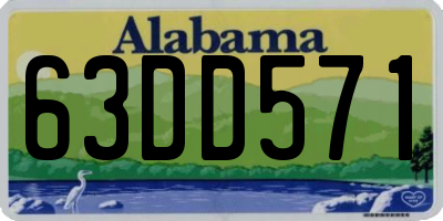 AL license plate 63DD571
