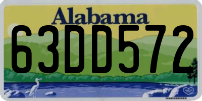 AL license plate 63DD572