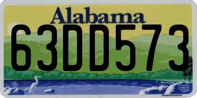 AL license plate 63DD573