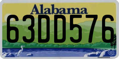 AL license plate 63DD576