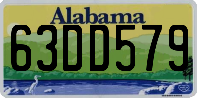 AL license plate 63DD579