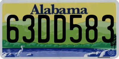 AL license plate 63DD583