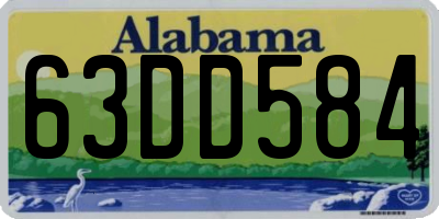 AL license plate 63DD584
