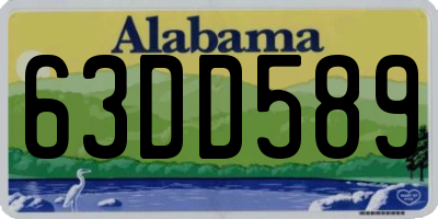 AL license plate 63DD589