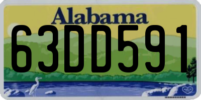 AL license plate 63DD591