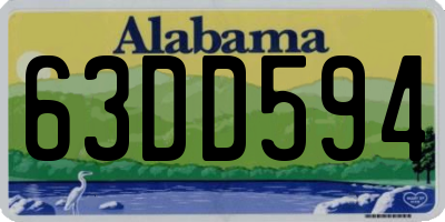 AL license plate 63DD594