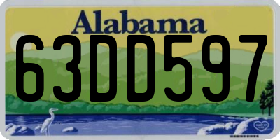 AL license plate 63DD597