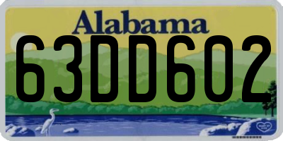AL license plate 63DD602